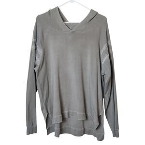 Tempo Paris Beige Hoodie Sweatshirt M/L Made in Italy Coastal Luxury Clean Girl